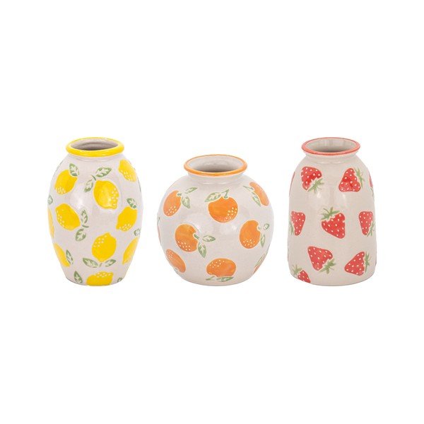 Set di vasi in gres 3 pz (altezza totale 9,5 cm) Fruit – Sass & Belle
