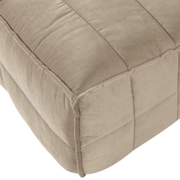 Panchina beige in imbottito con rivestimento in velluto Cluster – vtwonen-image-4