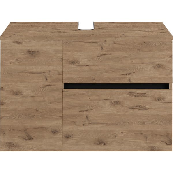 Mobile effetto rovere per lavabo da parete 80x53 cm Wisla - Støraa