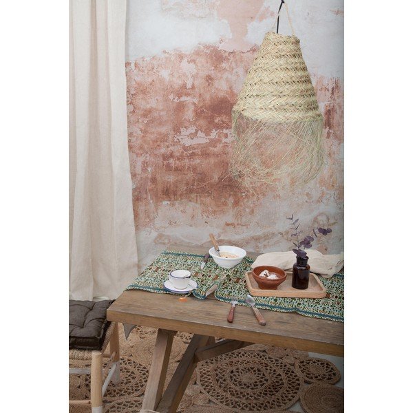 Runner da tavola verde con lino , 45 x 140 cm Williams Garden - Tierra Bella-image-1