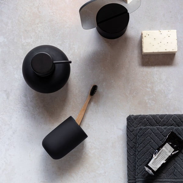 Tazza in ceramica nera per spazzolini da denti Lotus - Mette Ditmer Denmark-image-4