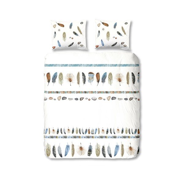 Biancheria da letto in cotone per letto matrimoniale Boho White, 200 x 200 cm - Good Morning