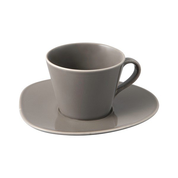 Piattino in porcellana grigia Villeroy & Boch , 17,5 cm Like Organic - like | Villeroy & Boch-image-2