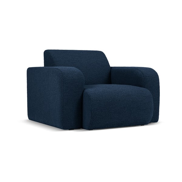 Poltrona bouclé blu scuro Molino - Micadoni Home