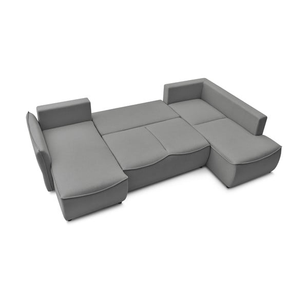 Divano letto angolare grigio chiaro (angolo destro) Leon - Bobochic Paris-image-4