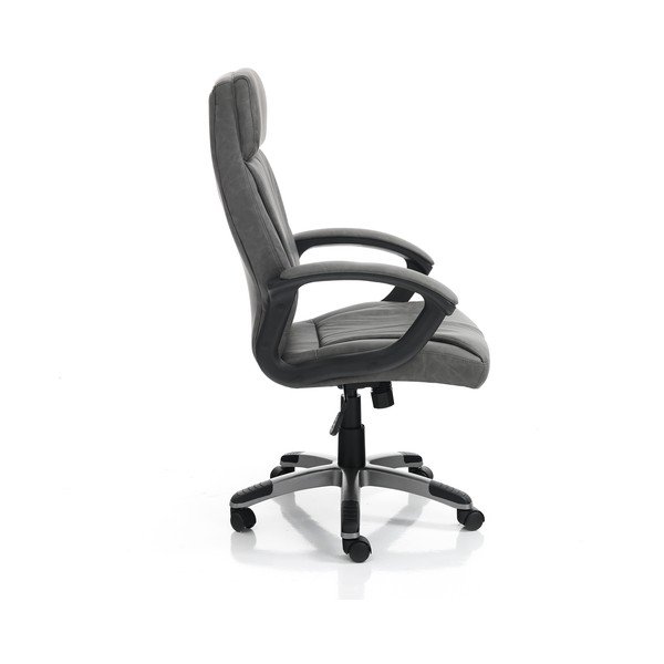 Sedia da ufficio grigio scuro in similpelle Rye – Tomasucci-image-3