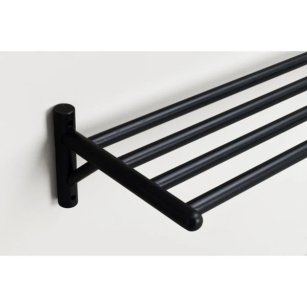 Scarpiera sospesa nera in legno di quercia Milford - Rowico-image-1