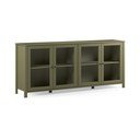 Vetrina verde in pino massiccio 186x80x40 cm Alessandra – Marckeric