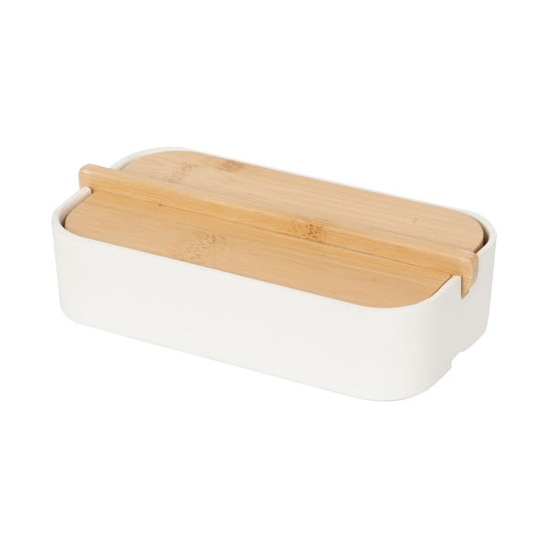 Scatola bianca con coperchio in bambù , 15,4 x 8,3 cm Ecologic - Compactor