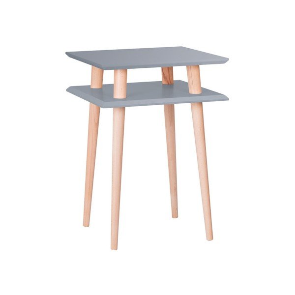 Tavolino grigio scuro Quadrato, 43 x 43 cm - Ragaba