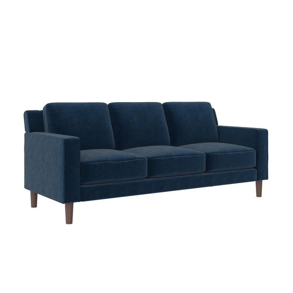 Divano in velluto blu 83 cm Brynn - Støraa-image-1