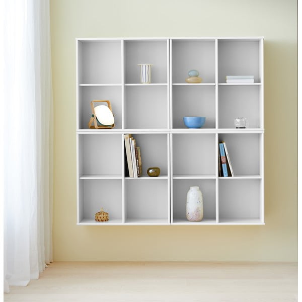 Libreria bianca da parete 140x140 cm Mistral - Hammel Furniture-image-1