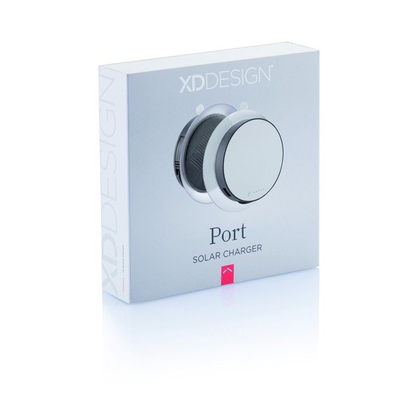 Šedá solární nabíječka na cesty XD Design Port-image-1