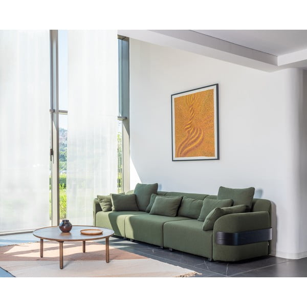 Tavolino da salotto rotondo marrone in rovere massiccio ø 100 cm Mu – Gazzda-image-1