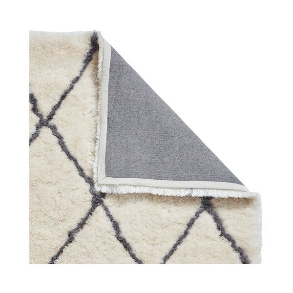 Tappeto bianco e crema con dettagli grigi , 150 x 230 cm Morocco - Think Rugs-image-3