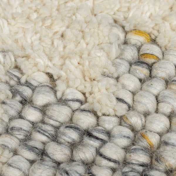 Tappeto grigio e crema tessuto a mano con lana 160x230 cm Minerals Border - Flair Rugs-image-3