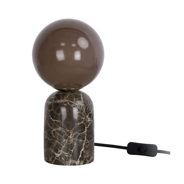 Lampada da tavolo marrone scuro in marmo (altezza totale 20 cm) Lazio Sphere – Leitmotiv