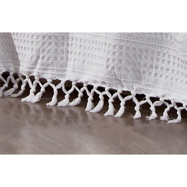 Copriletto in cotone bianco per letto matrimoniale 220x240 cm Lotus - Mijolnir-image-1