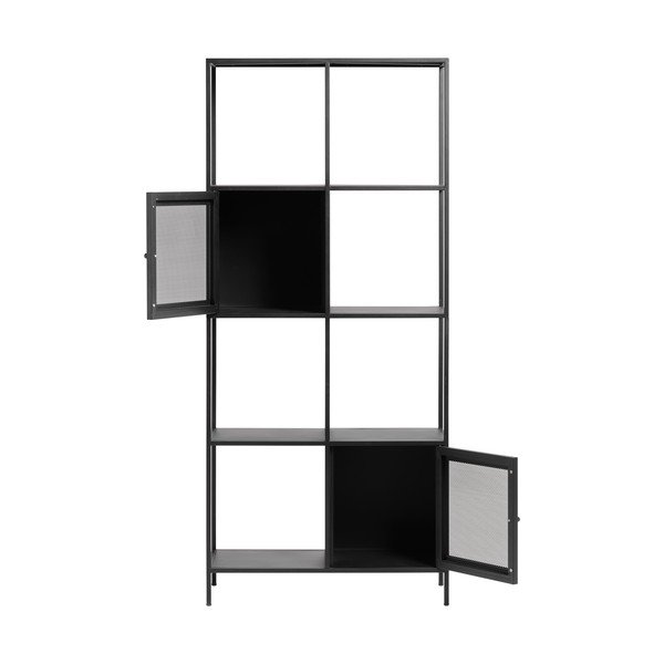 Libreria in metallo nero 80x180 cm Malibu - Unique Furniture-image-3