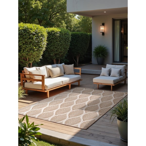 Tappeto da interno/esterno beige/avorio 160x230 cm Duet Liora – NORTHRUGS-image-2