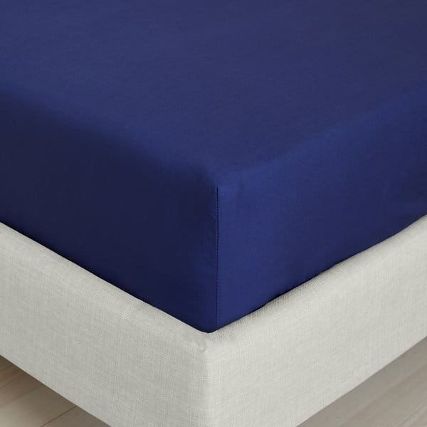 Lenzuolo con angoli blu scuro in percalle di cotone 90x190 cm Cotton Percale – Bianca-image-3