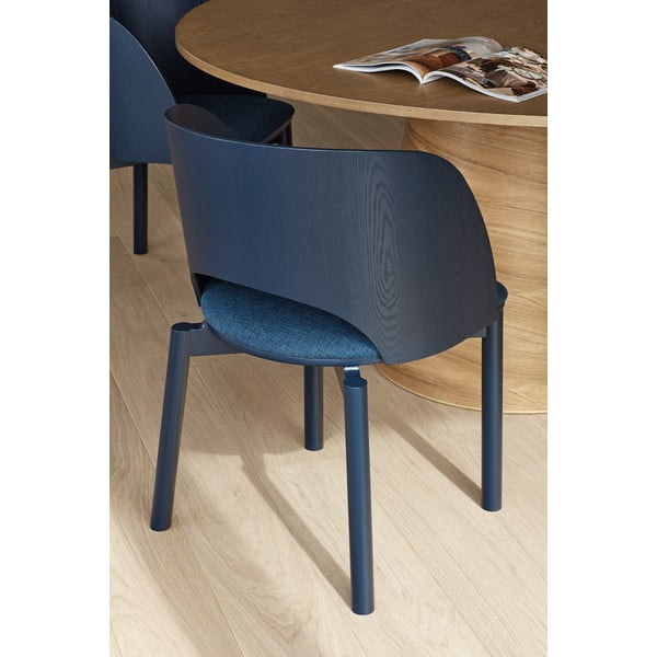 Sedia da pranzo blu in imbottito Dam – Teulat-image-4