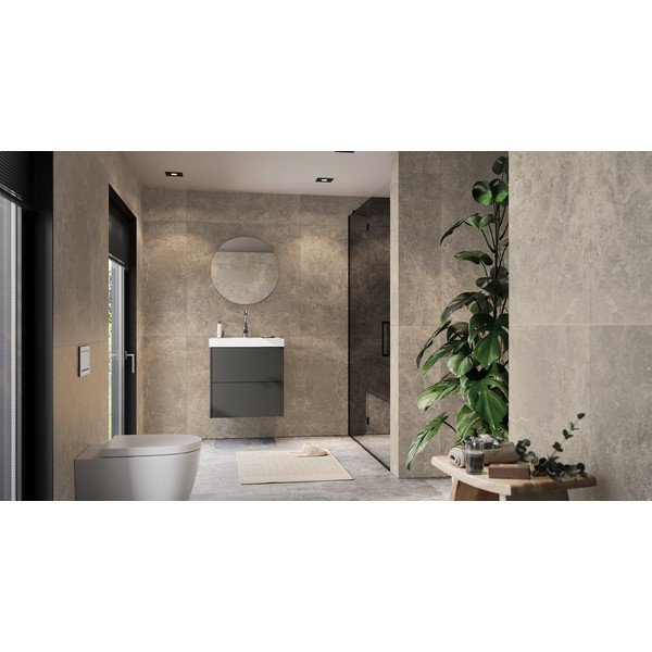 Mobile da lavabo color antracite opaco da appendere 61x65 cm Bodera – Germania-image-2