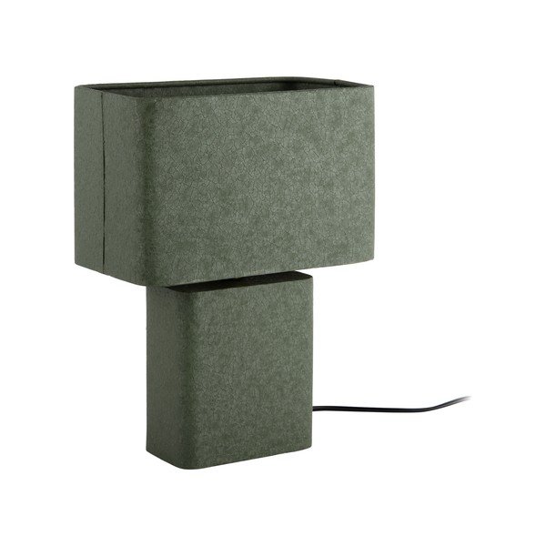 Lampada da tavolo verde in metallo (altezza totale 33 cm) Boaz Recto – Leitmotiv