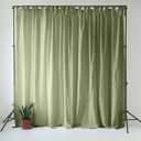 Tenda verde chiaro in lino 140x170 cm Sage – Linen Tales
