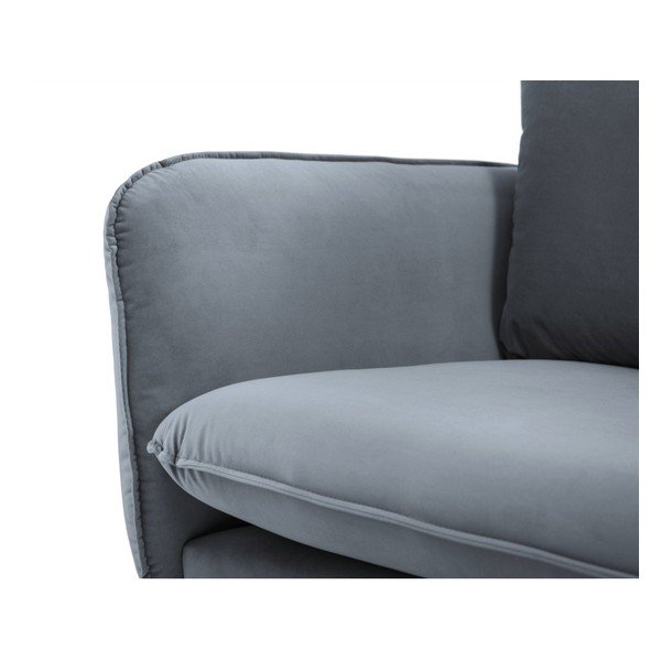 Divano in velluto grigio, 160 cm Vienna - Cosmopolitan Design-image-4