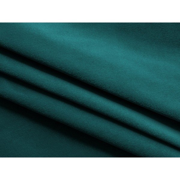 Poggiapiedi turchese con rivestimento in velluto Kapua – Makamii-image-3