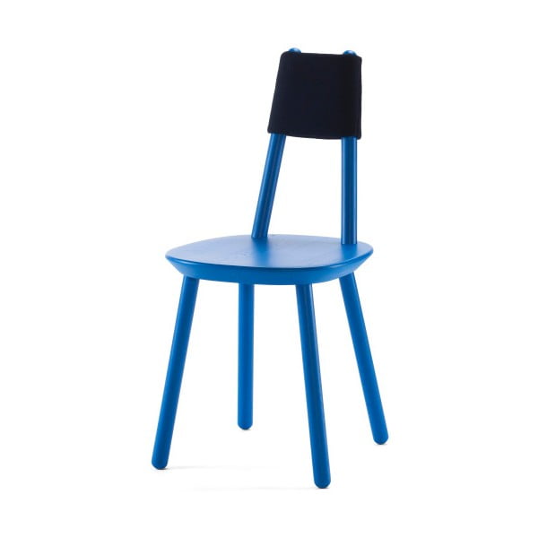 Sedia in legno massiccio blu Naïve - EMKO