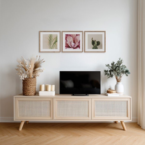 Set di dipinti stampati con cornice inclusa 3 pz 30x30 cm Fresh – Styler-image-2
