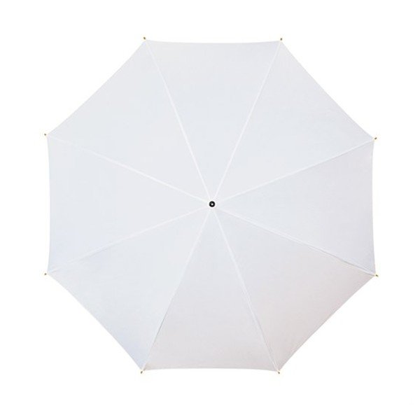 Bílý deštník s dřevěným madlem Ambiance Wooden, ⌀ 102 cm-image-1