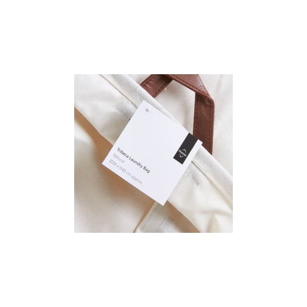 Cesto per biancheria bianco con etichetta Tribeca, 54 l - Premier Housewares-image-1