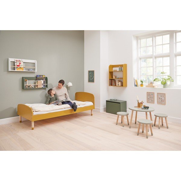 Sgabello per bambini verde chiaro, ø 30 cm Dots - Flexa-image-4