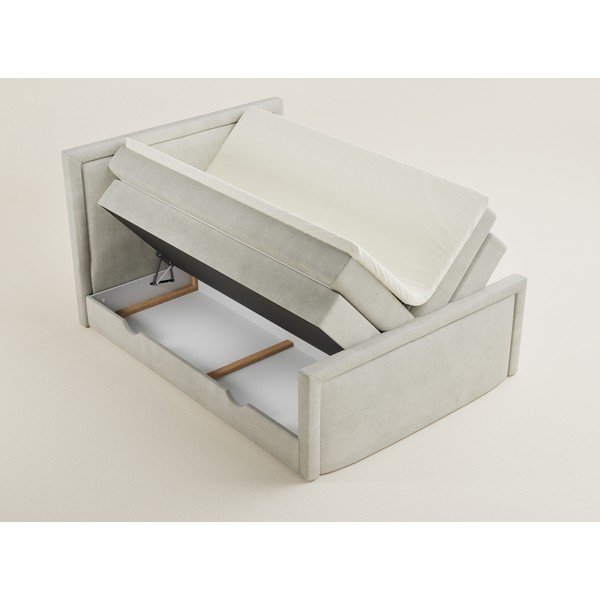 Letto boxspring color crema con contenitore 200x200 cm Fresco – Maison de Rêve-image-3