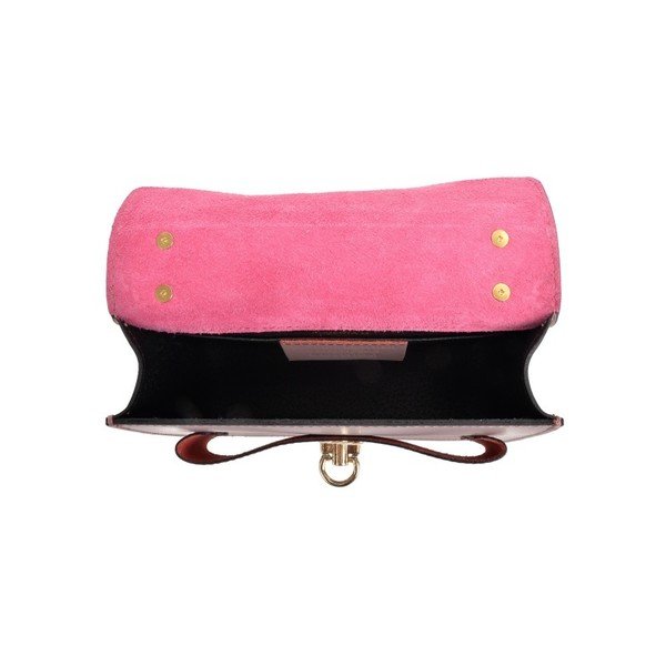 Růžová kožená kabelka Roberta M Ferra Rosa-image-3