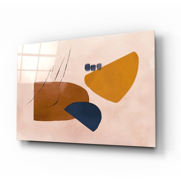 Pittura su vetro Marrone, 72 x 46 cm Abstract - Insigne