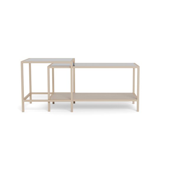 Set di tavolini da salotto grigi in acciaio 2 pz 50x90 cm Seaford – Actona-image-4