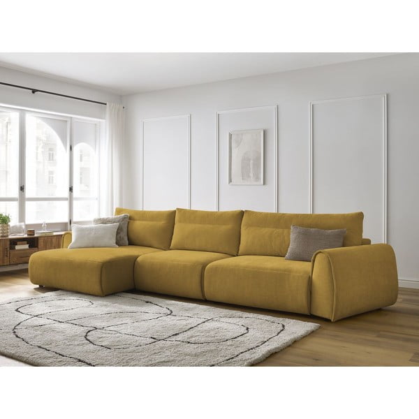 Divano angolare in giallo ocra Aden – Bobochic Paris-image-1