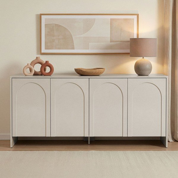 Credenza color crema 180x80x45 cm Arlen  – Kalune Design-image-1