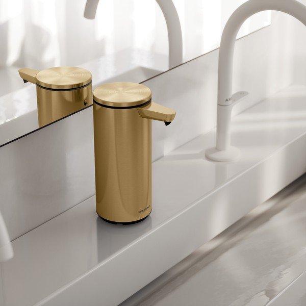 Dispenser per sapone automatico oro lucido in acciaio 266 ml – simplehuman-image-1