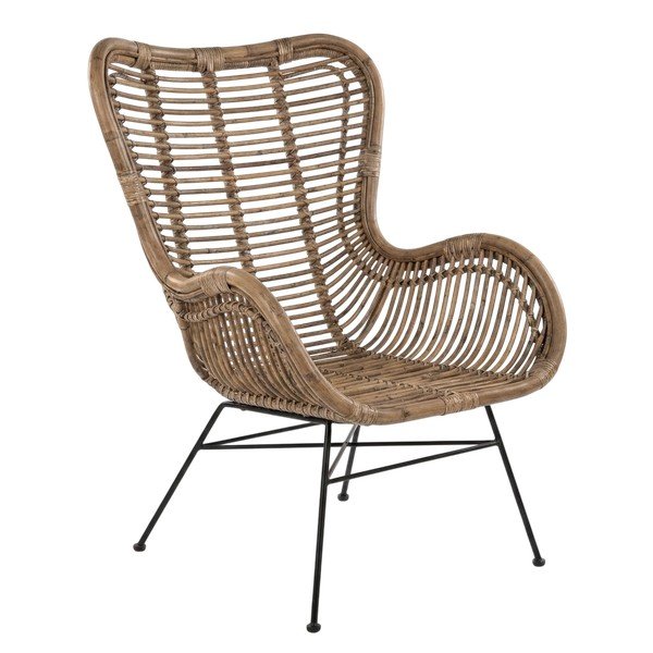 Poltrona da esterno di colore naturale in rattan Rattan – Ego Dekor