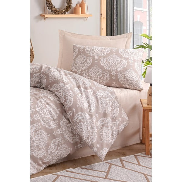 Biancheria da letto marrone per letto singolo 140x200 cm Post – Mijolnir-image-1