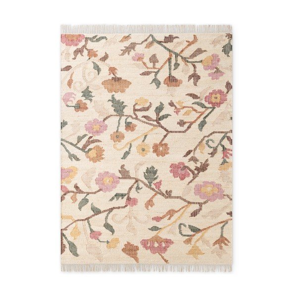 Tappeto color crema in iuta tessuto a mano 200x300 cm Roya Violette – Elle Decoration