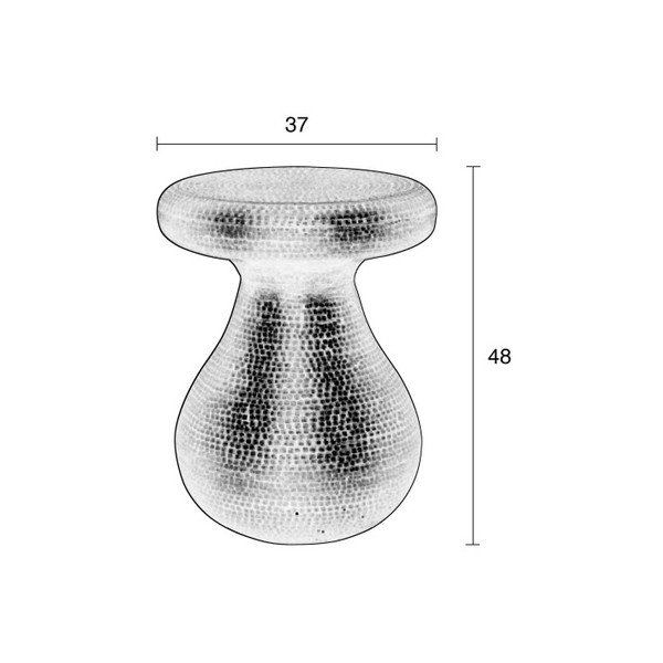 Stolička/odkládací stolek v měděné barvě Zuiver Antique-image-4