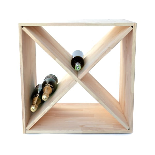 Scaffale portabottiglie per vino in legno di pino colore naturale per 24 bottiglie - Bonami Essentials