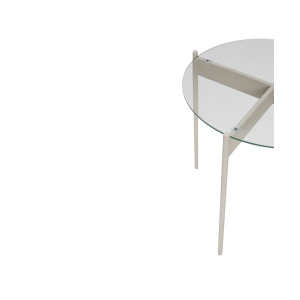 Tavolino rotondo con piano in vetro ø 45 cm Beam - Hübsch-image-2