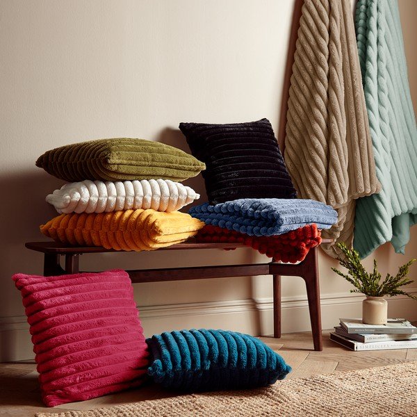Cuscino decorativo in micropile 45x45 cm Cosy Ribbed – Catherine Lansfield-image-4